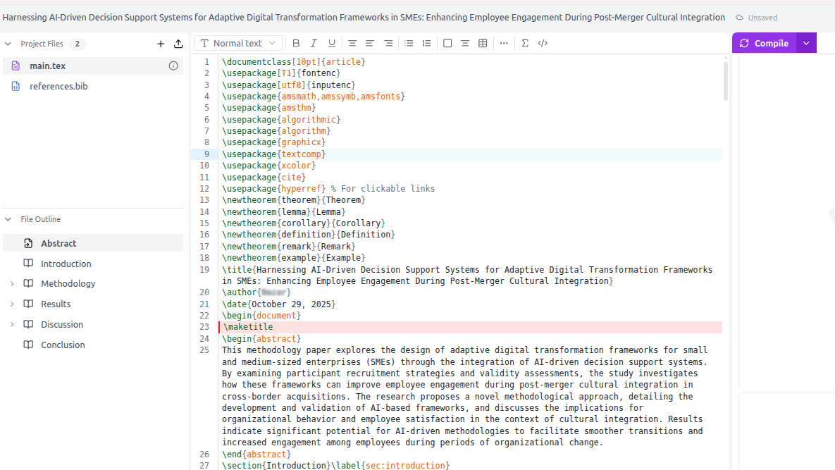 Scriptora AI editor interface